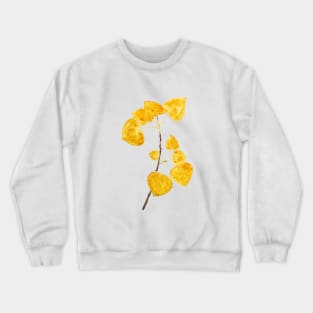 bright yellow birch leaves branch Crewneck Sweatshirt